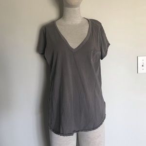 Solid grey vintage wash tee
